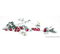 Luca-S Kreuzstichset Himbeeren mit Schmetterling, Zählmuster, 59x20cm