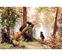 Luca-S Kreuzstichset Morgen in einem Kiefernwald, Zählmuster, 53,5x35,5cm