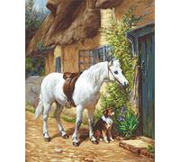 Luca-S Kreuzstichset "Neben dem Haus", Zählmuster, 42,5x34cm