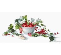 Luca-S Kreuzstichset Rote Johannisbeeren I, Zählmuster, 49,5x22,5cm