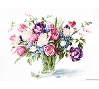 Luca-S Kreuzstichset Tulpen, Zählmuster, 33,5x26cm