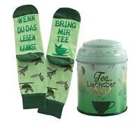 Lucadeau Geschenke für Frauen, Tee Socken Geschenk zum Geburtstag für Mama Tochter, Wenn Du das lesen kannst bring mir Tee, Geburtstagsgeschenk für Freundin Schwester, Mama Geschenk
