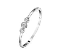 Lucardi - Damen Plattierter Ring - Schmuck - Geschenk Silber