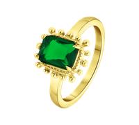 Lucardi - Ringe Stahl - goldfarbig 1 ct Damen