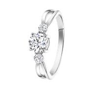 Lucardi - Damen Plattierter Ring - Schmuck - Geschenk Silber