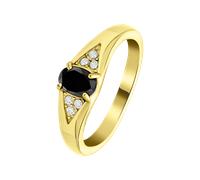 Lucardi - Ringe Stahl - goldfarbig Herrenschmuck 1 ct Herren