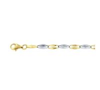 Lucardi Armband 585 Gold - silbern-goldfarbig Damen