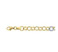 Lucardi Armband 585 Gold - silbern-goldfarbig Damen