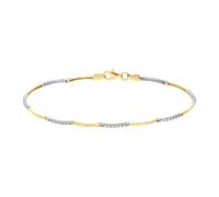 Lucardi Armband 585 Gold - silbern-goldfarbig Damen