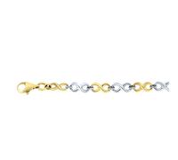 Lucardi Armband 585 Gold - silbern-goldfarbig Damen