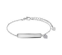 Lucardi Armband 925 Silber 19 cm - Weißgold Damen