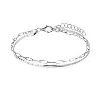 Lucardi Armband 925 Silber 19 cm - Weißgold Damen