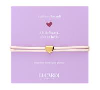Lucardi Armband Stahl 17 cm - Gelbgold legiert Damen