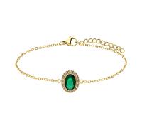 Lucardi Armband Stahl 19 cm - Gelbgold legiert Damen