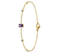 Lucardi Armband Stahl 20 cm - Gelbgold Damen