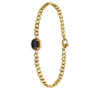 Lucardi Armband Stahl 20 cm - Gelbgold Damen