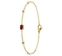 Lucardi Armband Stahl 20 cm - Gelbgold Damen