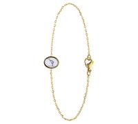 Lucardi Armband Stahl 20 cm - Gelbgold Damen