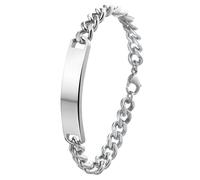 Lucardi Armband Stahl - silbern Damen