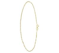 Lucardi - Damen 375 Gold Fußkettchen mit gedrehten Gourmet-Gliedern - Fußkettchen - 375 Gold - Gelb - Nickelfrei