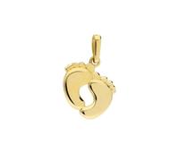Lucardi - Damen 9 Karat Anhänger Babyfüße - Anhänger - 375 Gold - Gelbgold - Nickelfrei