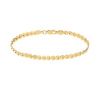 Lucardi - Damen Armband mit Plattierung - Herzförmig - Schmuck - Geschenke für Frauen - Gold