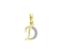 Lucardi - Damen Armreif mit Diamant - Buchstabenförmig - Schmuck - Geschenke für Frauen - Gold
