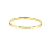 Lucardi - Damen Armreif mit Plattierung - Oval - Schmuck - Geschenke für Frauen - Gold