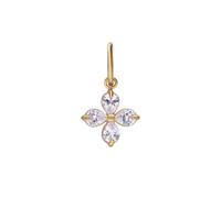 Lucardi - Damen Charm aus Edelstahl, vergoldet, Blume - Anhänger - Stahl - Gelbgold legiert - Nickelfrei