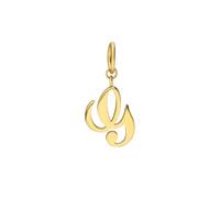 Lucardi - Damen Charm aus Edelstahl, vergoldet, Buchstabe - Anhänger - Stahl - Gelbgold legiert - Nickelfrei
