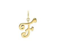 Lucardi - Damen Charm aus Edelstahl, vergoldet, Buchstabe - Anhänger - Stahl - Gelbgold legiert - Nickelfrei