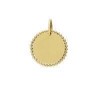 Lucardi - Damen Charm aus Edelstahl, vergoldet, Münze, mittlere GröÃŸe - Anhänger - Stahl - Gelbgold legiert - Nickelfrei