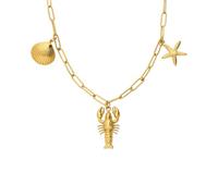 Lucardi - Damen - Halskette - Stahl - Gelbgold legiert - 47 cm - Nickelfrei