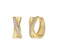 Lucardi Ohrringe 925 Silber - Gelbgold legiert Damen