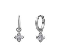 Lucardi - Damen Ohrringe, 925 Silber, mit Anhänger, Stern und Zirkonia - Halskette - 925 Silber - Silberfarbig - 0 - Nickelfrei