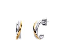 Lucardi Ohrringe 925 Silber - Bicolor Damen