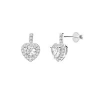 Lucardi - Damen Ohrstecker mit Plattierung - Schmuck - Geschenke für Frauen - Silber
