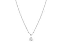 Lucardi - Damen Plattierte Halskette mit Armreif - Rechteckig - Schmuck - Geschenke für Frauen - Silber