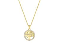 Lucardi - Damen Plattierte Halskette mit Armreif - Schmuck - Geschenke für Frauen - Gold