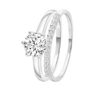 Lucardi Silberring Silber - 52mm Damen