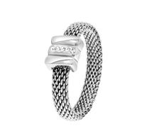 Lucardi - Damen Plattierter Ring - Schmuck - Geschenk Silber