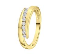 Lucardi - Damen Plattierter Ring - Schmuck - Geschenke für Frauen - Gold