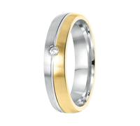 Lucardi - Damen Plattierter Ring - Schmuck - Geschenke für Frauen - Silber-Gold