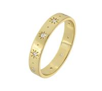 Lucardi - Damen Plattierter Ring - Sternförmig - Schmuck - Geschenke für Frauen - Silber