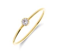 Lucardi - Damen - Ring - 375 Gold - Gelbgold - 16.50/52 mm - Nickelfrei