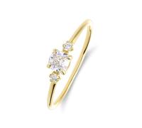 Lucardi - Damen - Ring - 585 Gold - Gelbgold - 15/47 mm - Nickelfrei