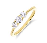 Lucardi - Damen - Ring - 585 Gold - Gelbgold - 16.50/52 mm - Nickelfrei