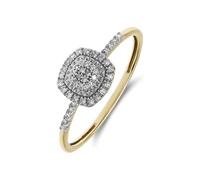 Lucardi - Damen - Ring - 585 Gold - Gelbgold - 18.50/58 mm - Nickelfrei