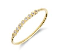 Lucardi - Damen - Ring - 585 Gold - Gelbgold - 18.50/58 mm - Nickelfrei