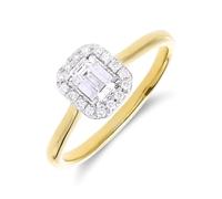 Lucardi - Damen - Ring - 585 Gold - Gelbgold - 18.50/58 mm - Nickelfrei